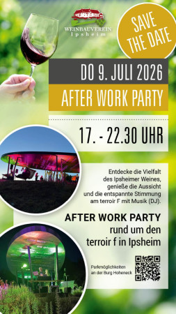 Do, 09. Juli 2026, 17-22:30 Uhr After Work Party